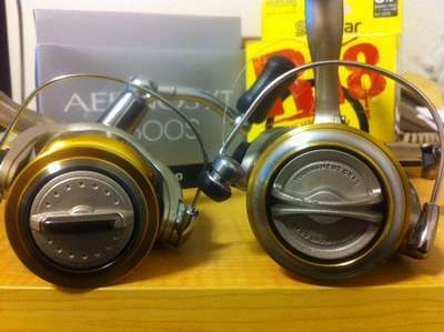 150129Eshimano_aernos_xt_2500s_daiwa_crest2506_spool_ookisahikaku .JPG